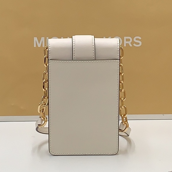 MICHAEL KORS Carmen NS Small Phone Crossbody Bag Optic White color - Picture 5 of 16